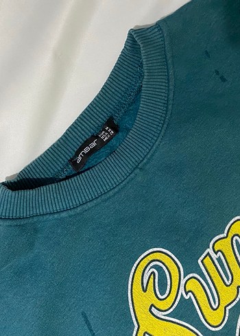 Rahat Kesim Mavi Kadın Sweatshirt - Görsel 3