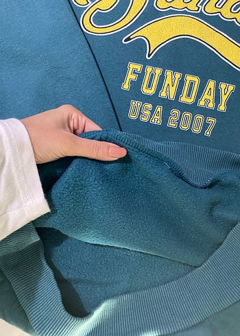 Rahat Kesim Mavi Kadın Sweatshirt - Görsel 2