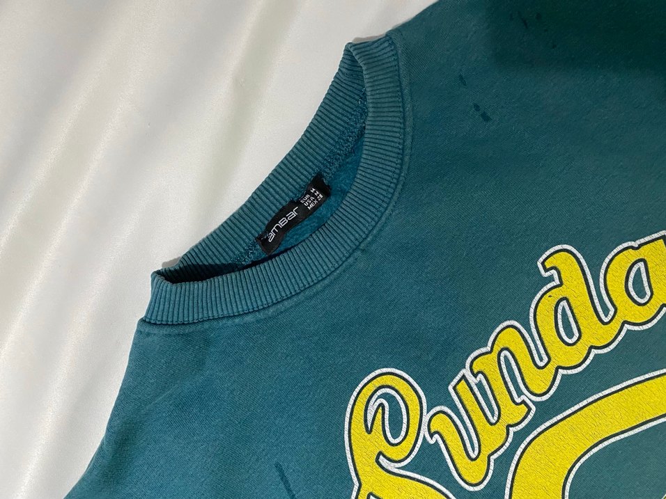 Rahat Kesim Mavi Kadın Sweatshirt - Görsel 3