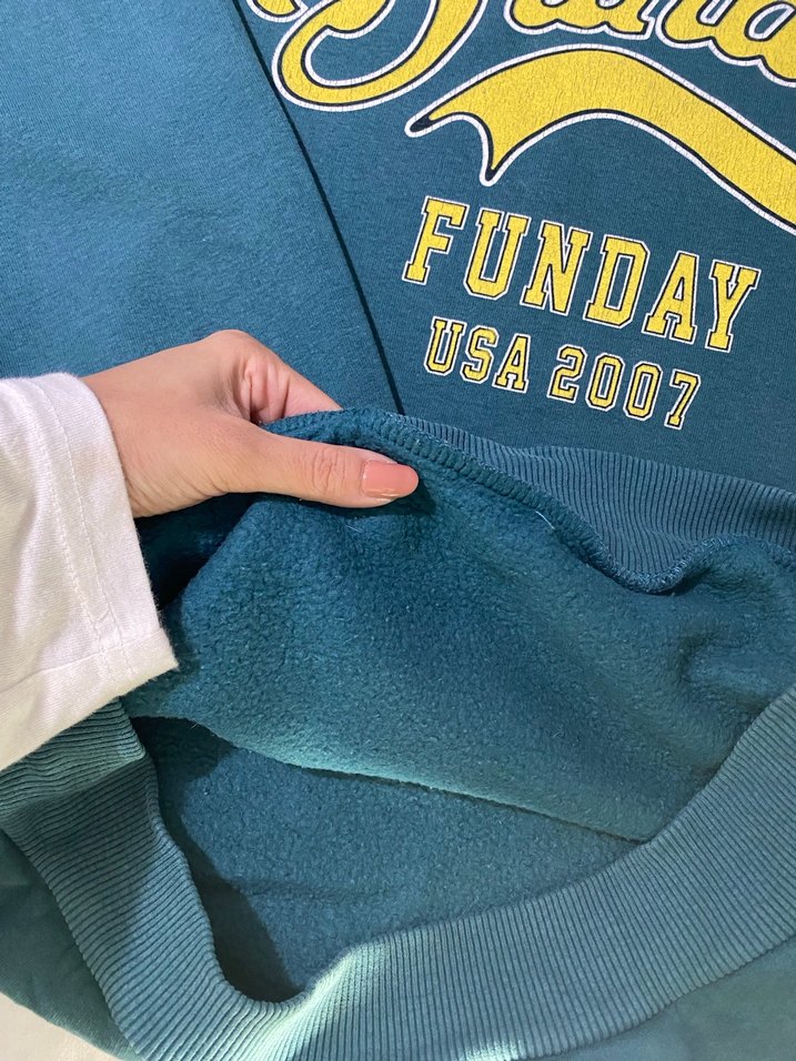 Rahat Kesim Mavi Kadın Sweatshirt - Görsel 2