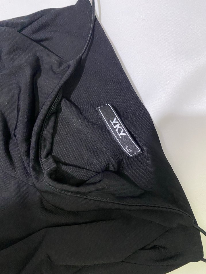 Siyah ip askılı mini elbise - Görsel 3