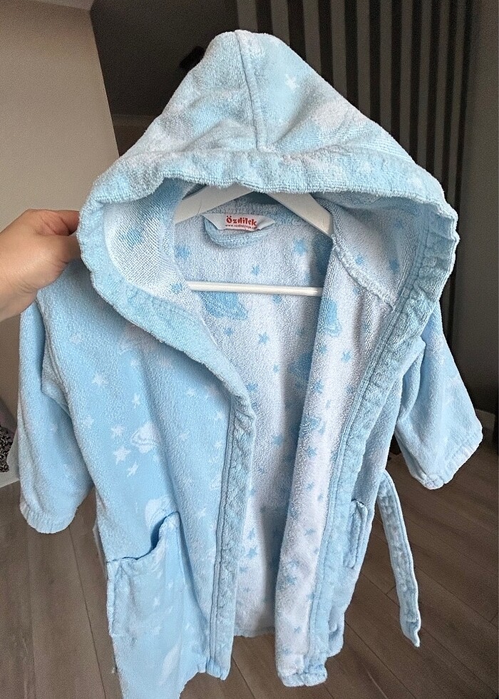 Çocuk bornozu bağcıklı - Görsel 4