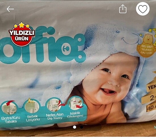 Soffio bebek bezi yenidoğan