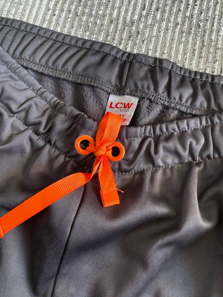 Gri  Eşofman Altı Turuncu Şeritli LCWAİKİKİ - Görsel 3