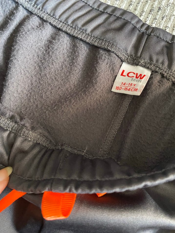 Gri  Eşofman Altı Turuncu Şeritli LCWAİKİKİ - Görsel 4