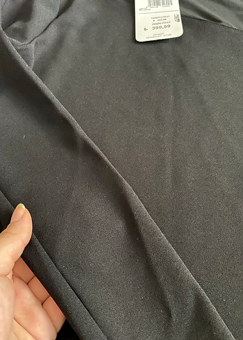 Siyah Uzun Kollu Sade Kadın Bluz - Görsel 4