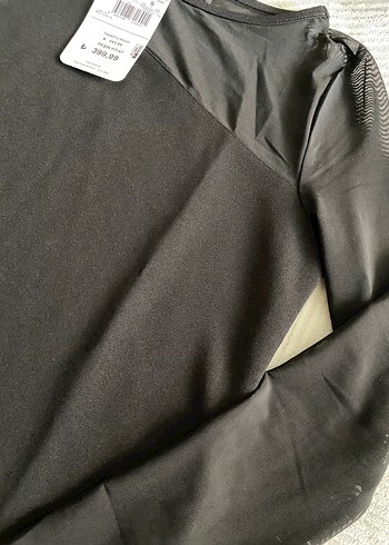 Siyah Uzun Kollu Sade Kadın Bluz - Görsel 2