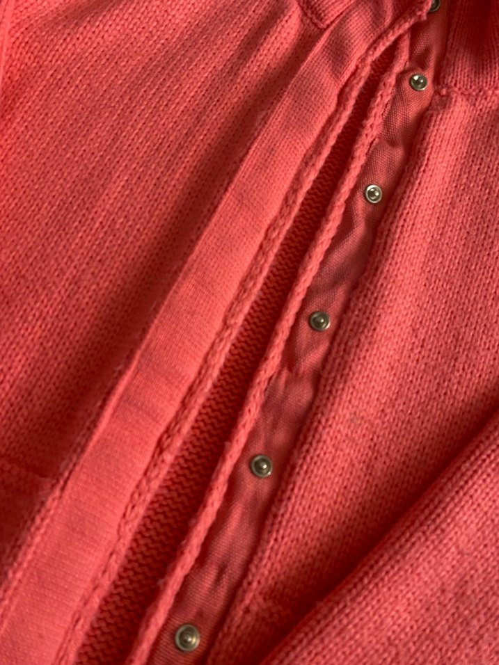 Düğmeli Kırmızı Midi Triko Hırka - Görsel 3