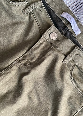 Kadın Haki Kumaş Pantolon - Görsel 4
