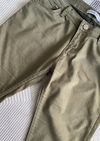 Kadın Haki Kumaş Pantolon - Görsel 3