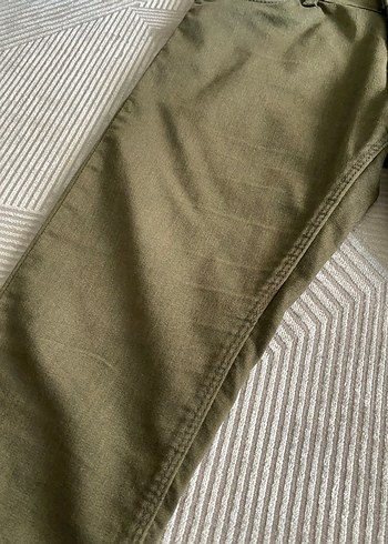 Kadın Haki Kumaş Pantolon - Görsel 7