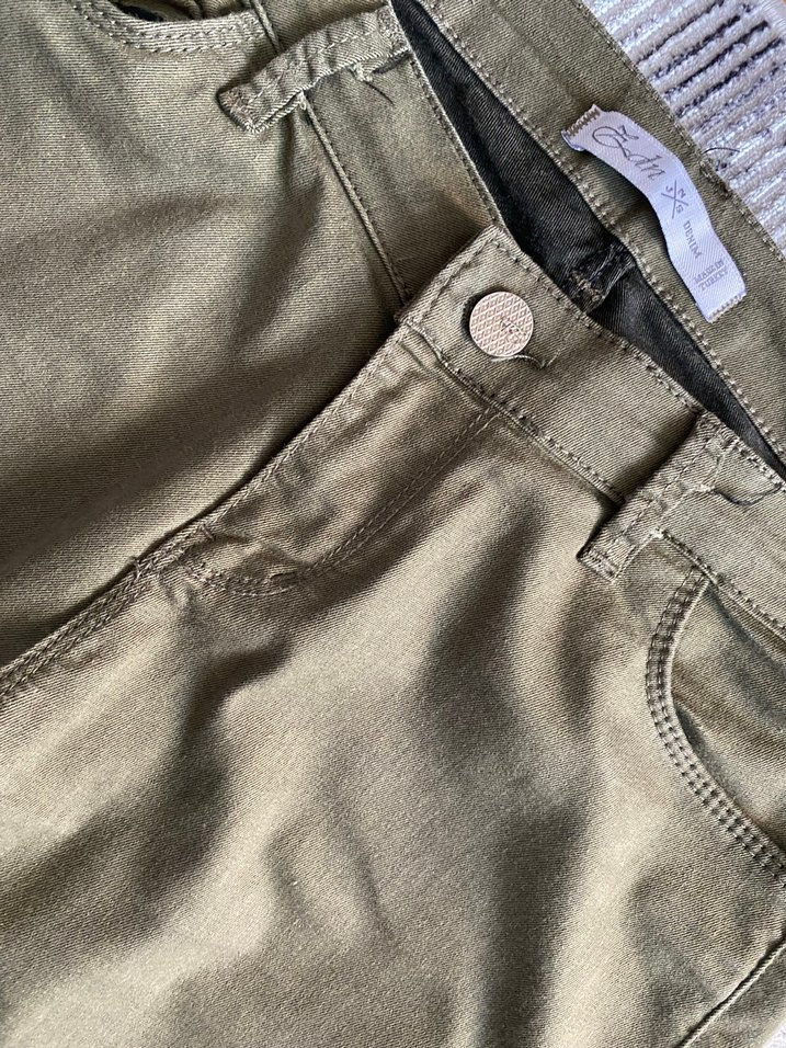 Kadın Haki Kumaş Pantolon - Görsel 4
