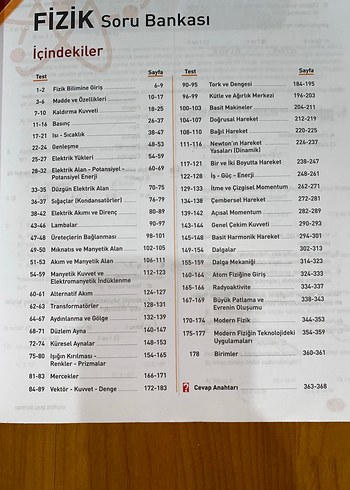 TYT /AYT  Fizik Soru Bankası YENİ MÜFREDAT - Görsel 2