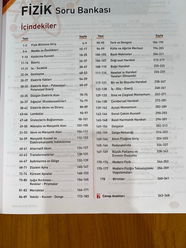 TYT /AYT  Fizik Soru Bankası YENİ MÜFREDAT - Görsel 2