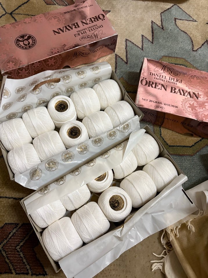 Örenbayan Beyaz Nakış İpliği Seti 80 numara - Görsel 2