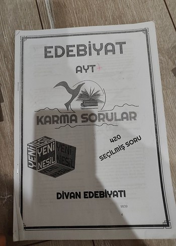 AYT Edebiyat Divan Edebiyatı Karma Soru Kitabı