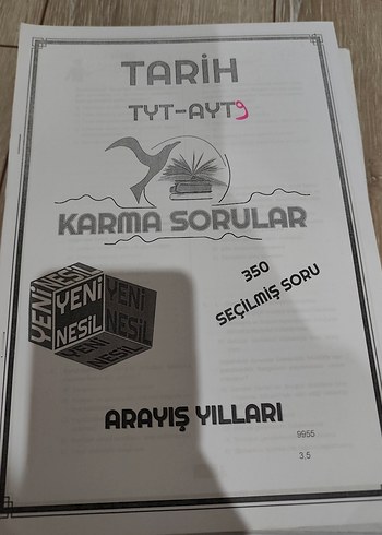 Beden Renk TYT-AYT Tarih Karma Sorular 250 Soru