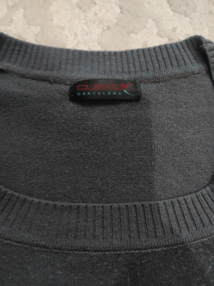 Bohem Desenli Uzun Kollu Gri Kadın Kazak - Görsel 4