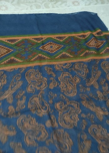 Koyu Mavi Bohem Kadın Şal - Görsel 6