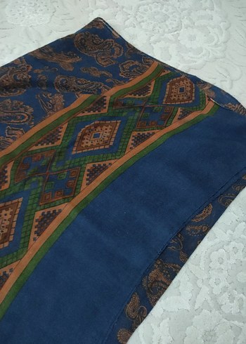 Koyu Mavi Bohem Kadın Şal - Görsel 2