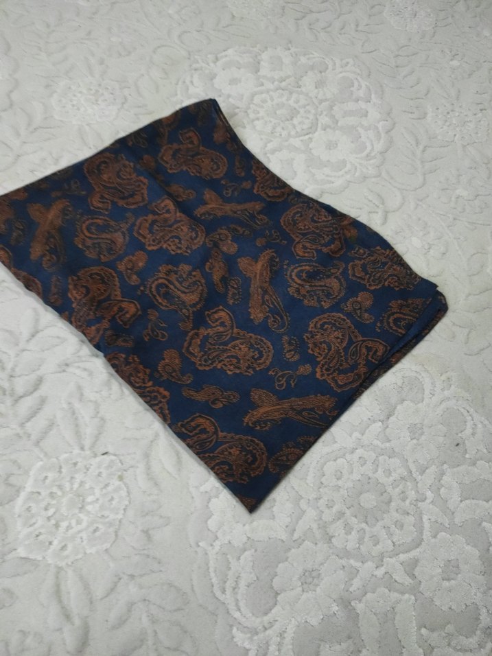 Koyu Mavi Bohem Kadın Şal - Görsel 3