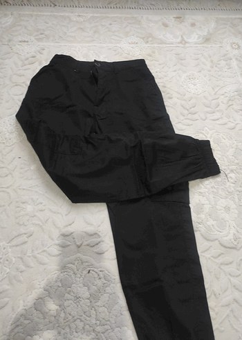 Siyah Salaş Kadın Kumaş Pantolon - Görsel 4