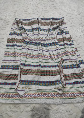 Bohem V Yaka Dantelli Uzun Elbise - Görsel 5