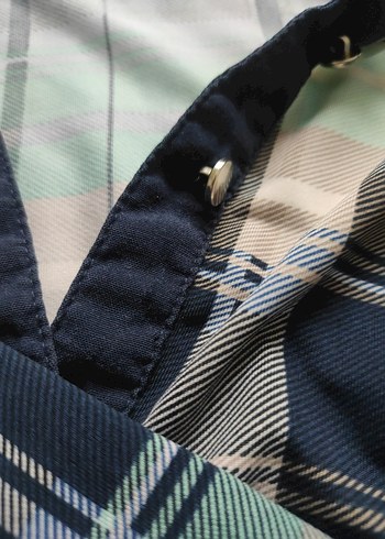 Düğmeli Uzun Kollu Gri Ekose Gömlek - Görsel 7