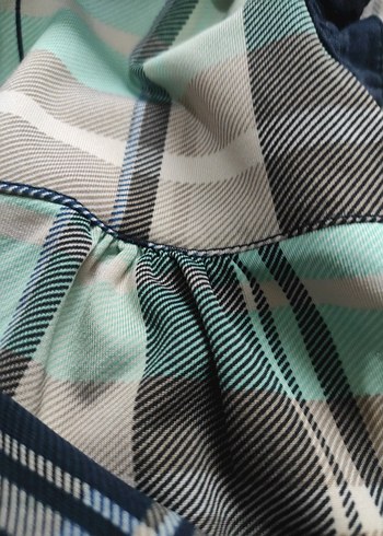 Düğmeli Uzun Kollu Gri Ekose Gömlek - Görsel 6