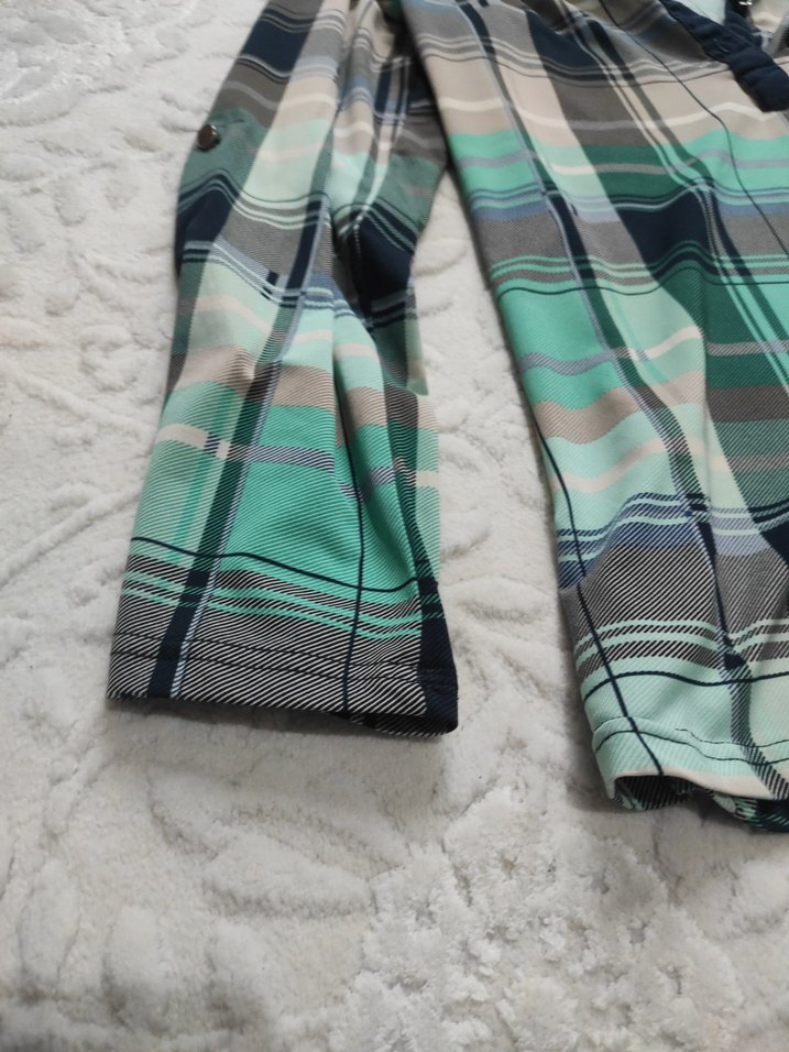 Düğmeli Uzun Kollu Gri Ekose Gömlek - Görsel 3