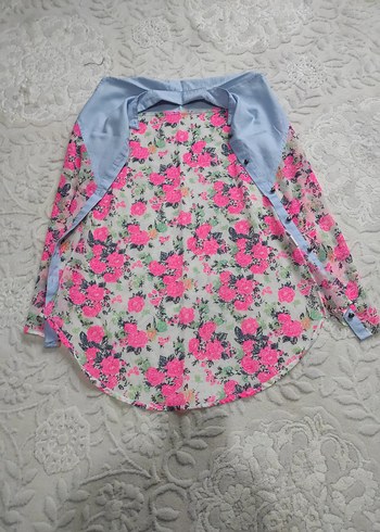 Çiçek Desenli Uzun Kollu Kadın Gömlek - Görsel 3