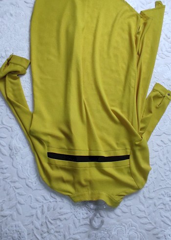 Sarı Düğmeli Uzun Kollu Kadın Tunik - Görsel 2