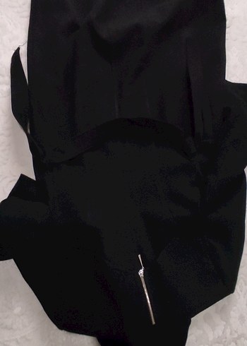 Fermuarlı Siyah Uzun Kaban - Görsel 2