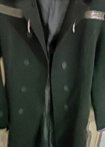 Fermuarlı Siyah Uzun Kaban - Görsel 6