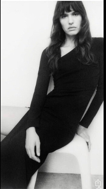 xs Beden Zara asimetrik yaka elbise