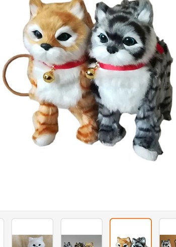 Renkli Kedi Aksesuarları Peluş Oyuncaklar - Görsel 8