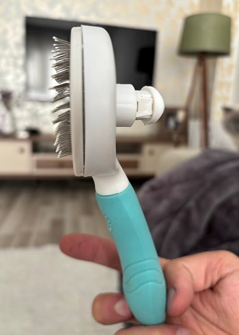 Pastel Mavi Kedi Tüy Fırçası - Görsel 2