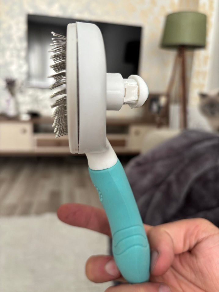 Pastel Mavi Kedi Tüy Fırçası - Görsel 2