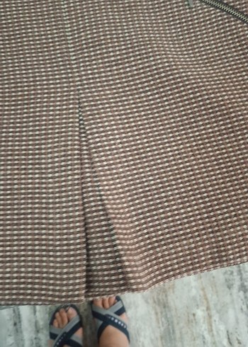 Fermuarlı Kahverengi Mini Etek çok güzel - Görsel 3