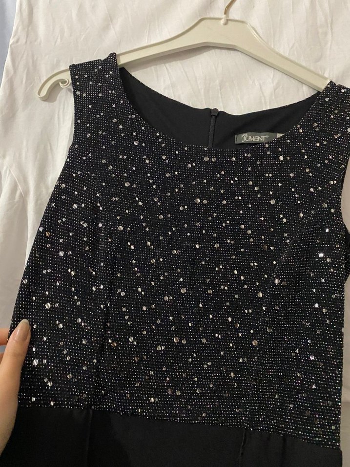 Siyah Straplez Midi Elbise - Görsel 3