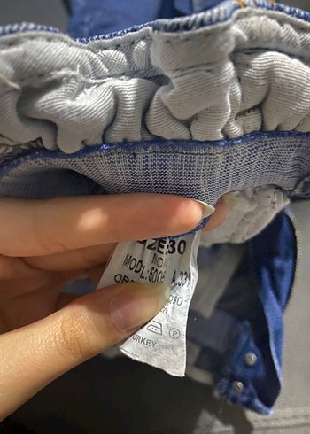 Kadın Mavi Bel Detaylı Salaş Kot Pantolon - Görsel 7