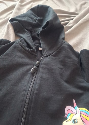 Kız çocuğu fermuarlı kapşuyonlu - Görsel 2