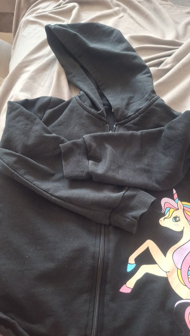 Kız çocuğu fermuarlı kapşuyonlu - Görsel 5