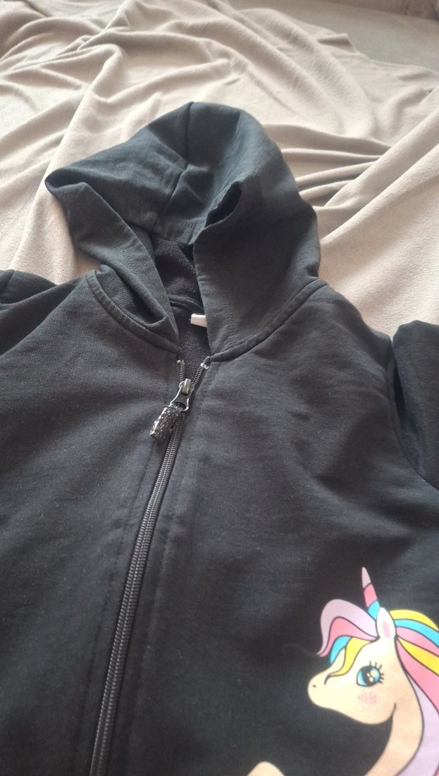 Kız çocuğu fermuarlı kapşuyonlu - Görsel 2