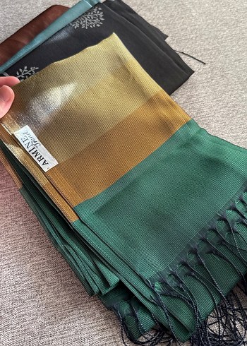 Kadın Çok Renkli Minimalist Şal - Görsel 3