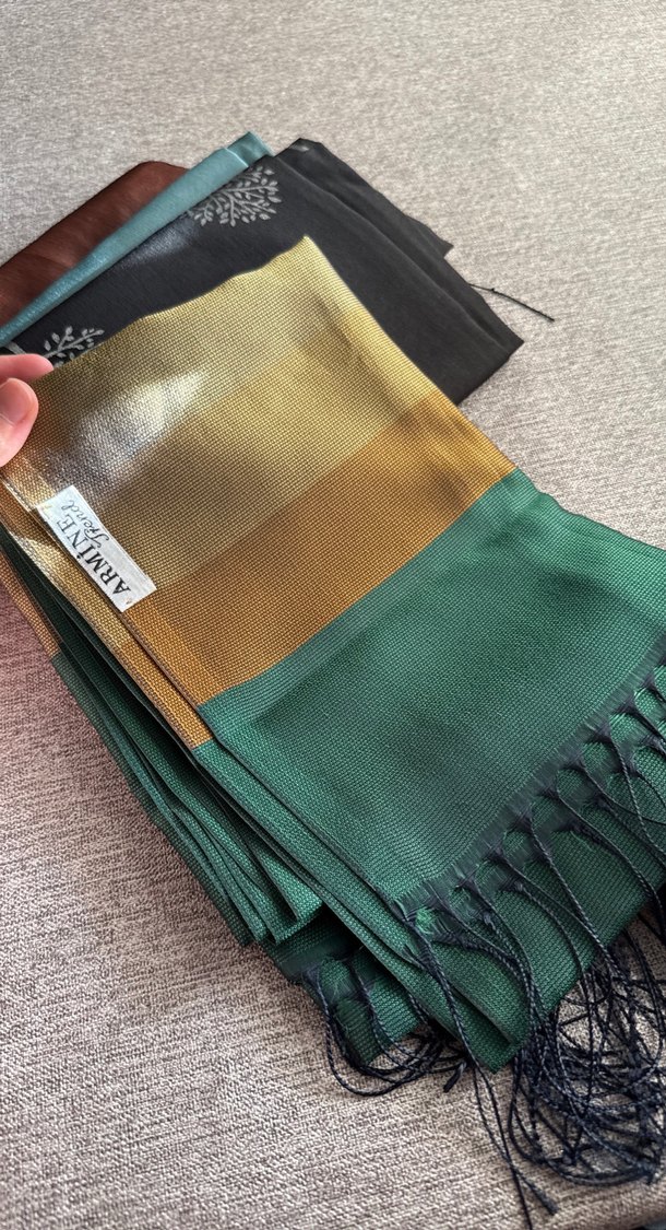 Kadın Çok Renkli Minimalist Şal - Görsel 3