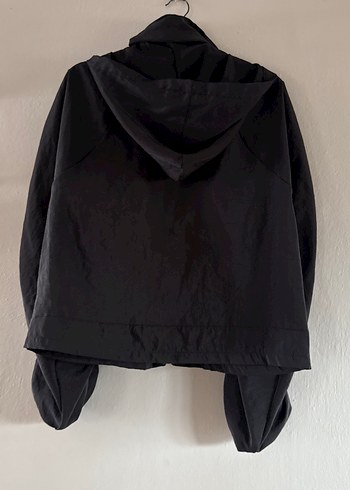 Drapeli Siyah Midi Kadın Ceket - Görsel 6