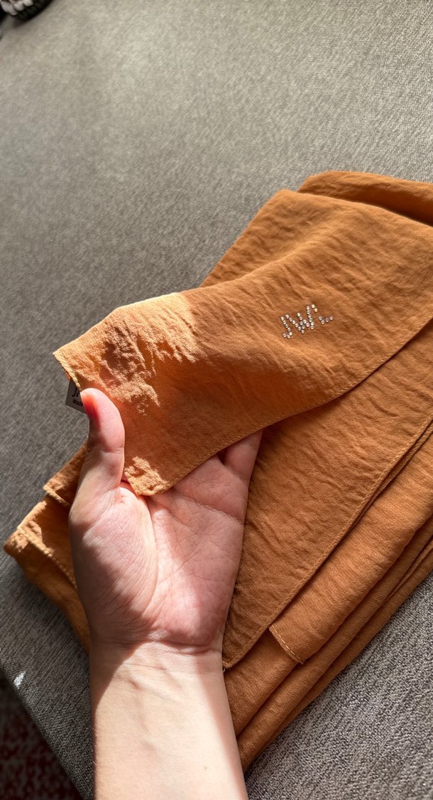 Bej Keten Kadın Şal - Görsel 3