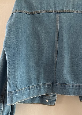 Mavi Düğmeli Kadın Denim Ceket - Görsel 7