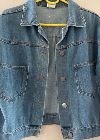 Mavi Düğmeli Kadın Denim Ceket - Görsel 5